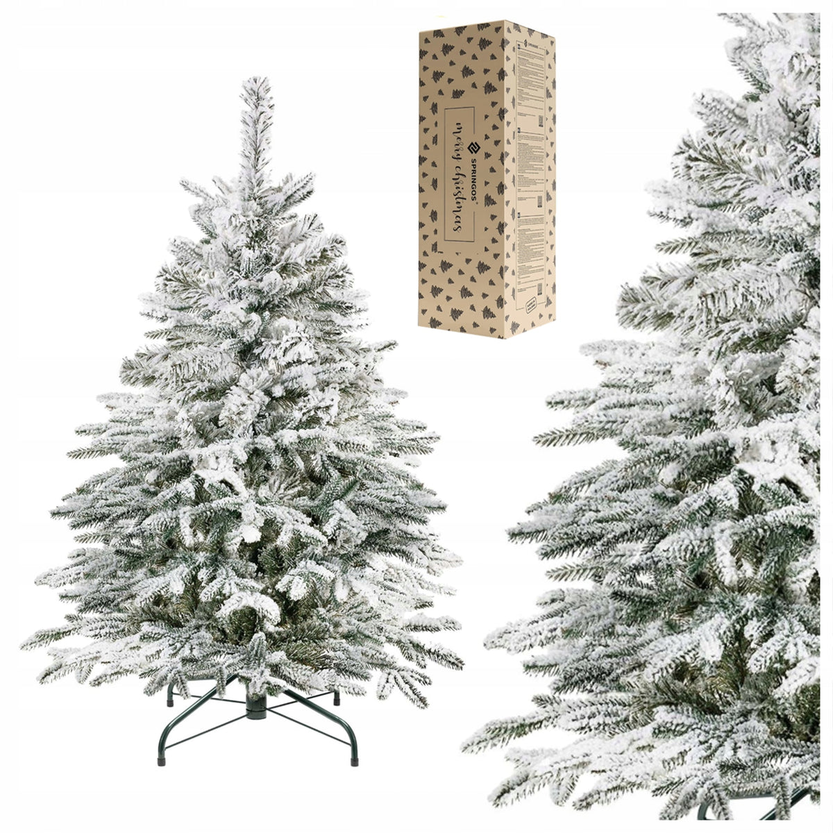ARTIFICIAL CHRISTMAS TREE PE as Real SNOW-COVERED 120 CM DENSE PREMIUM + FREEBIE