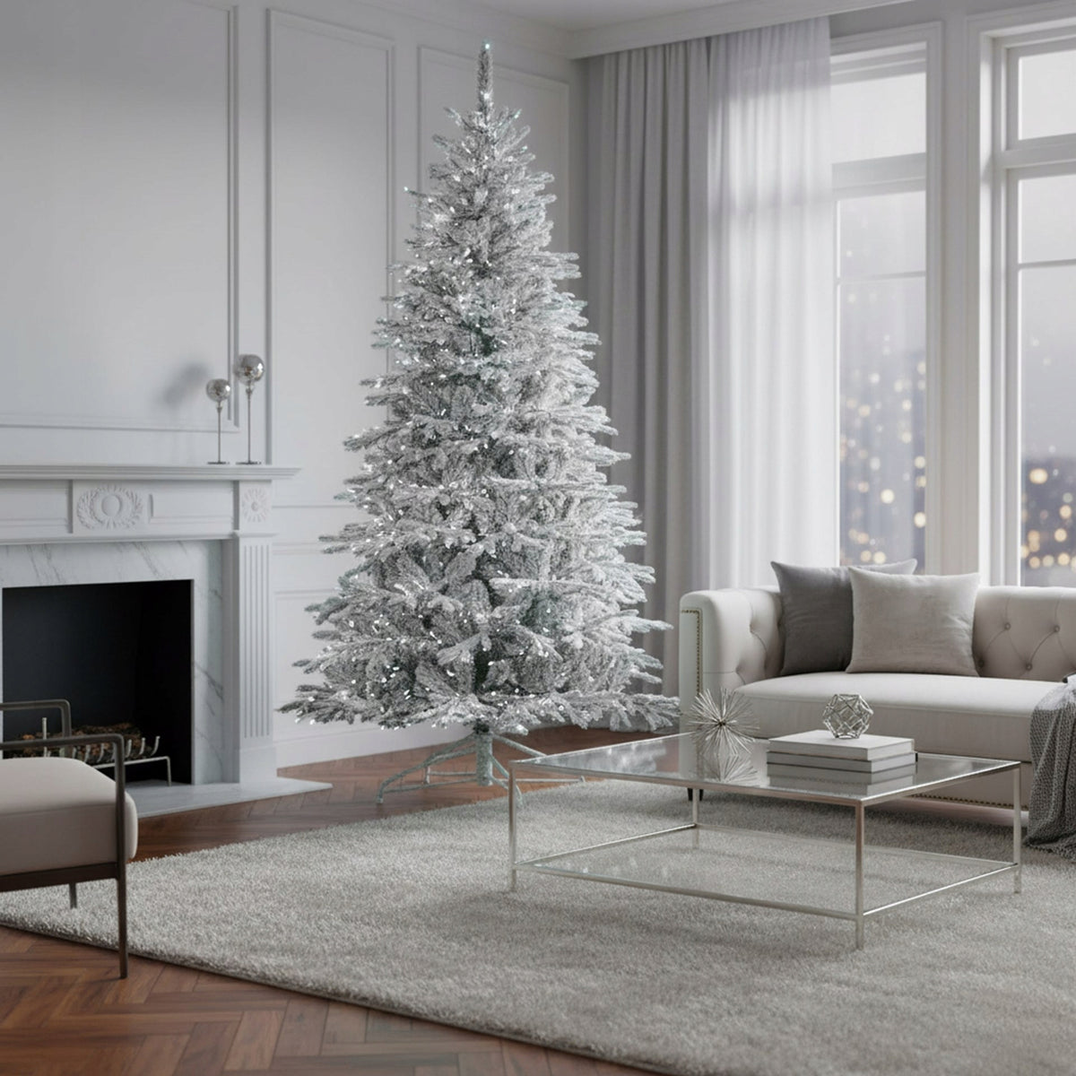 ARTIFICIAL CHRISTMAS TREE PE as Real SNOW-COVERED 220 CM DENSE PREMIUM + FREEBIE Packaging status original