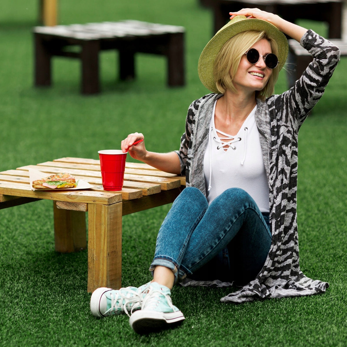 ARTIFICIAL GRASS 1M to size Kylie SOFT THICK carpeting for balcony terrace Packaging status original