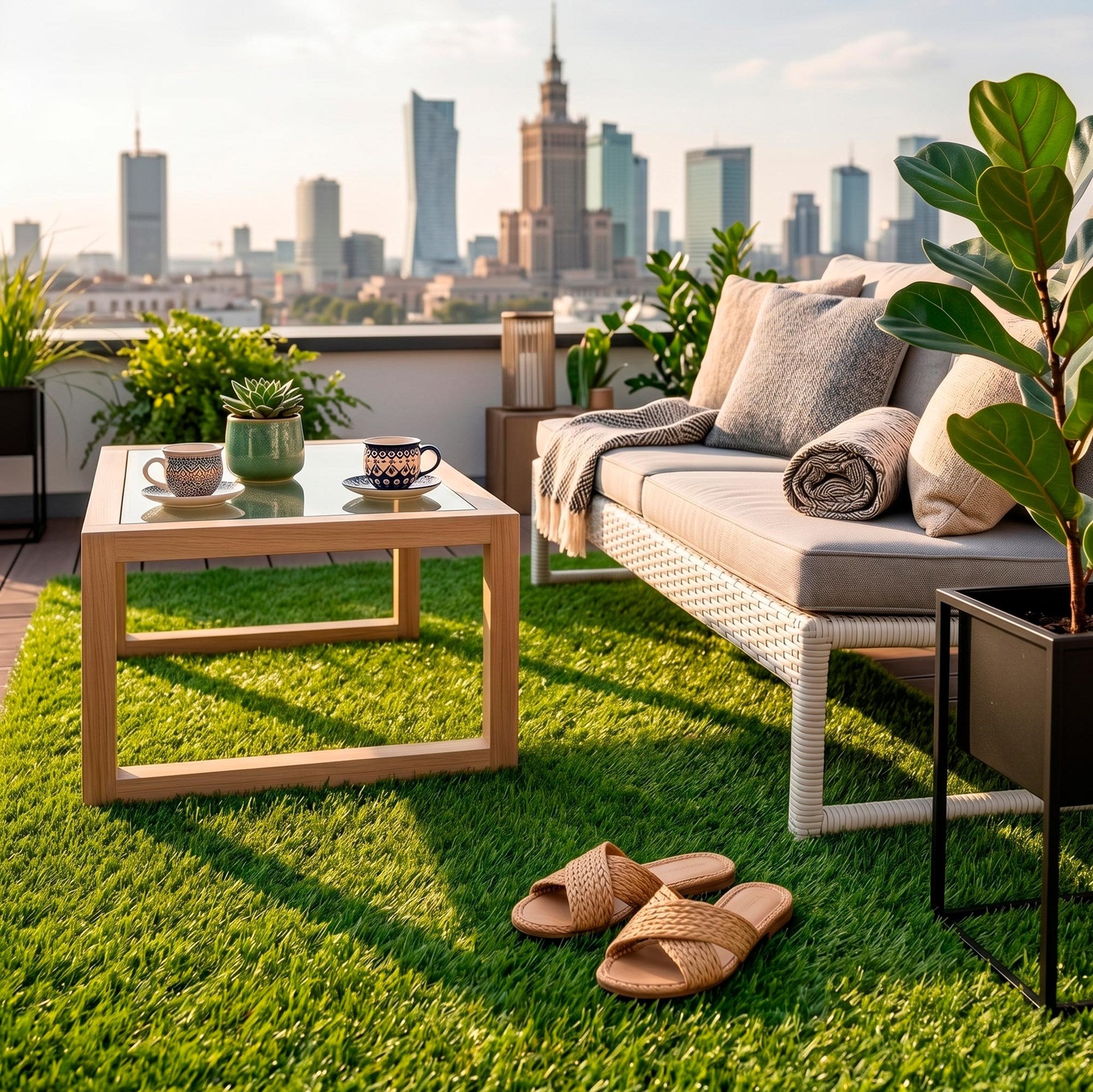 ARTIFICIAL GRASS 20mm GREEN ROLL CARPET 1x5 M BALCONY TERRACE GARDEN Packaging status original