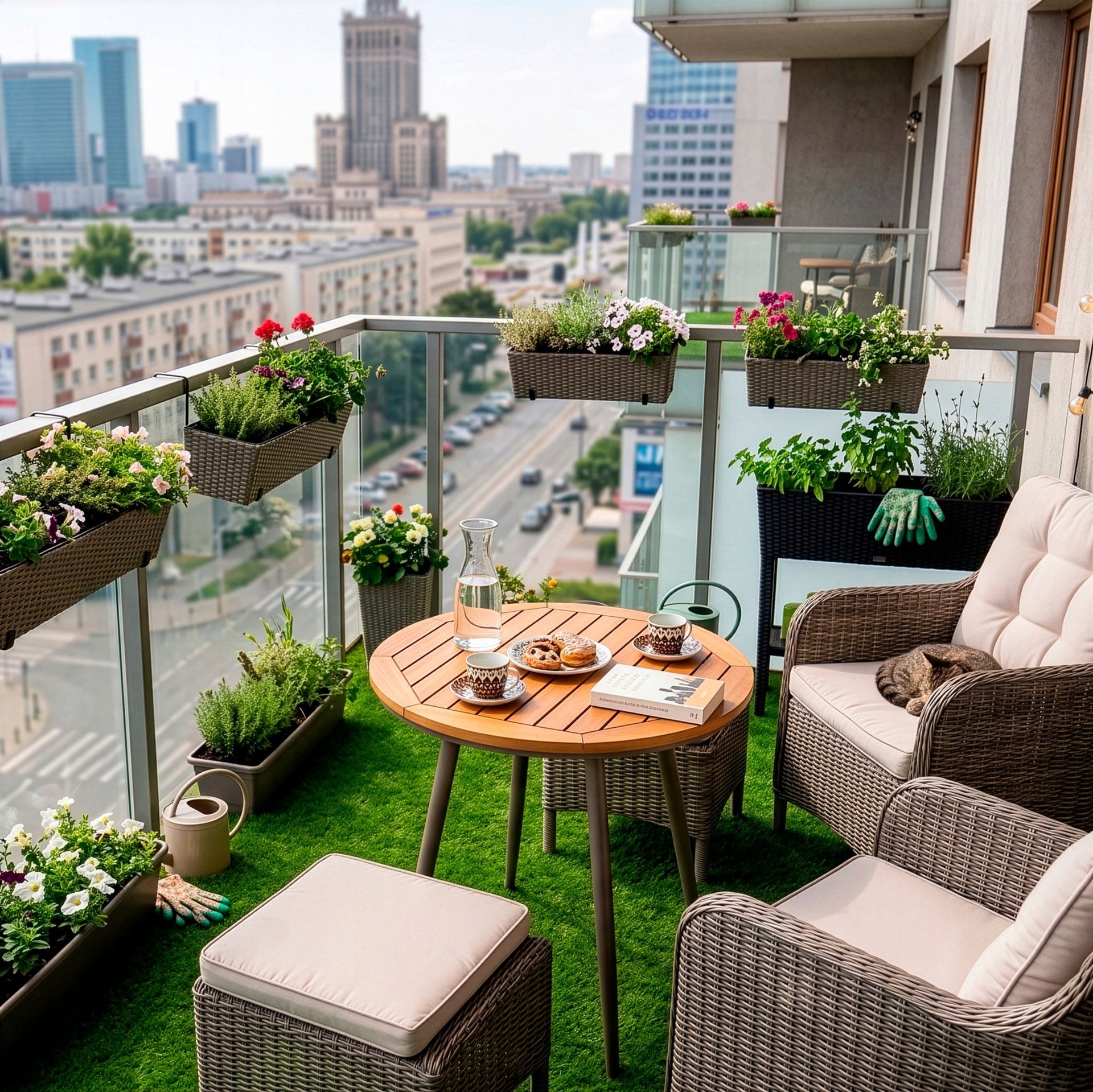 ARTIFICIAL GRASS 20mm GREEN ROLL CARPET 1x5 M BALCONY TERRACE GARDEN Thickness 21 mm