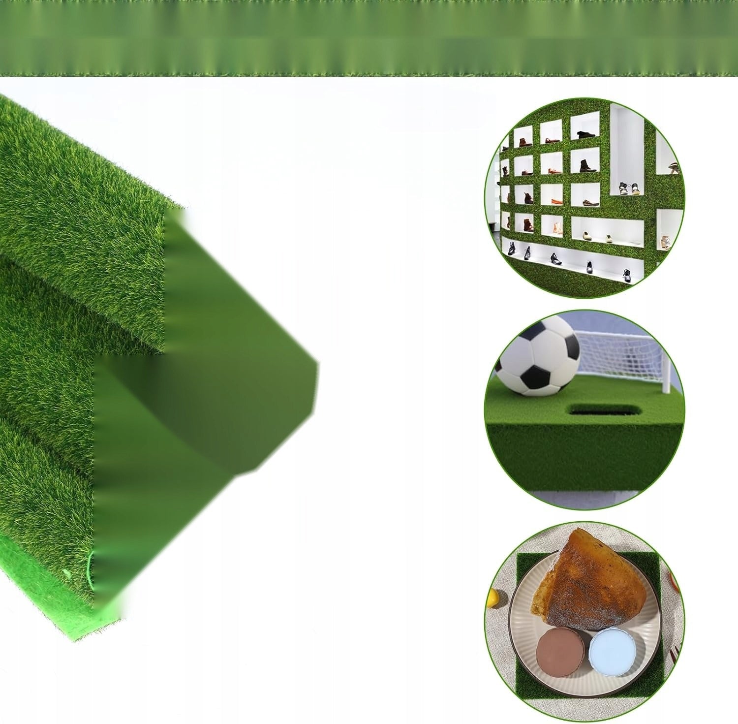 ARTIFICIAL GRASS 6 PIECES 1524X1524CM DECORATIVE MINIATURE MODELING Thickness 1 mm