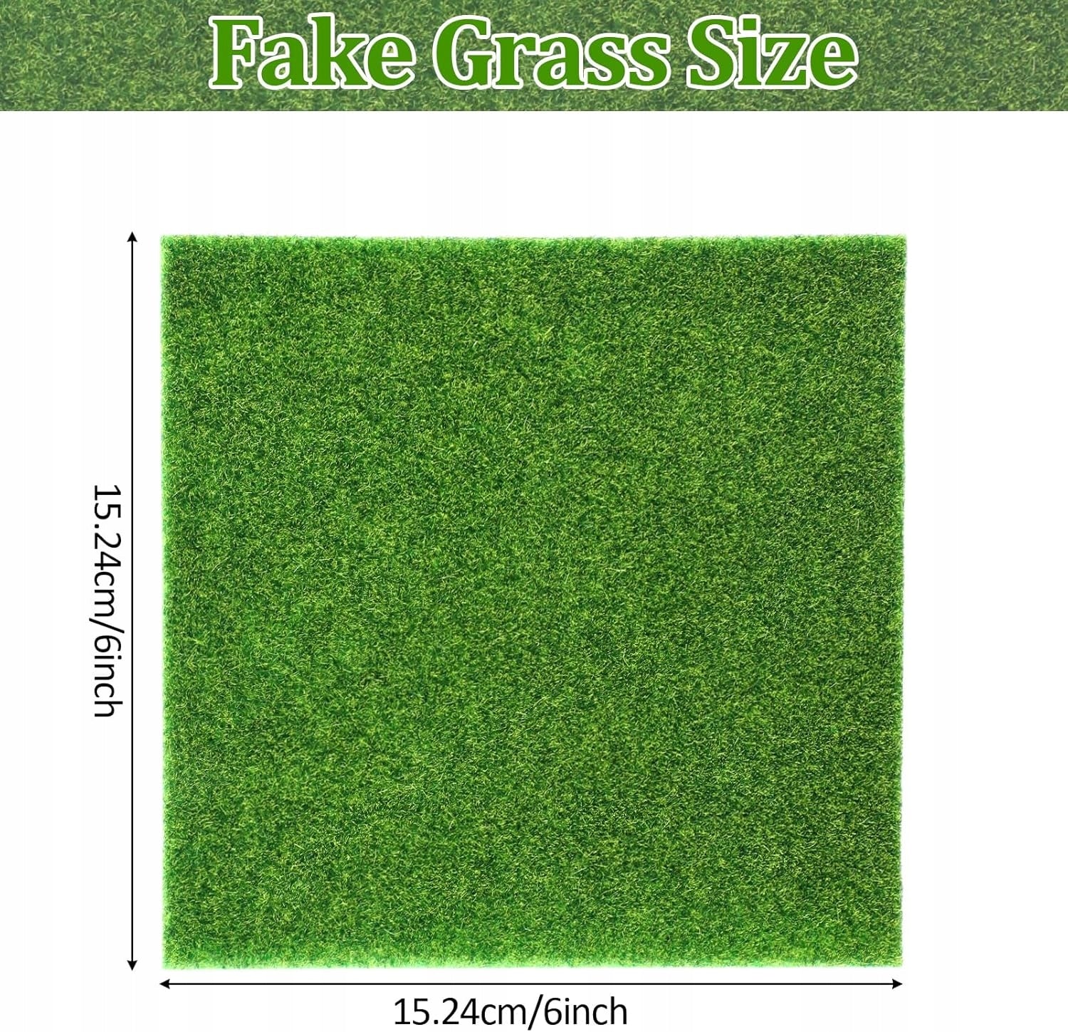 ARTIFICIAL GRASS 6 PIECES 1524X1524CM DECORATIVE MINIATURE MODELING Width 1524 m