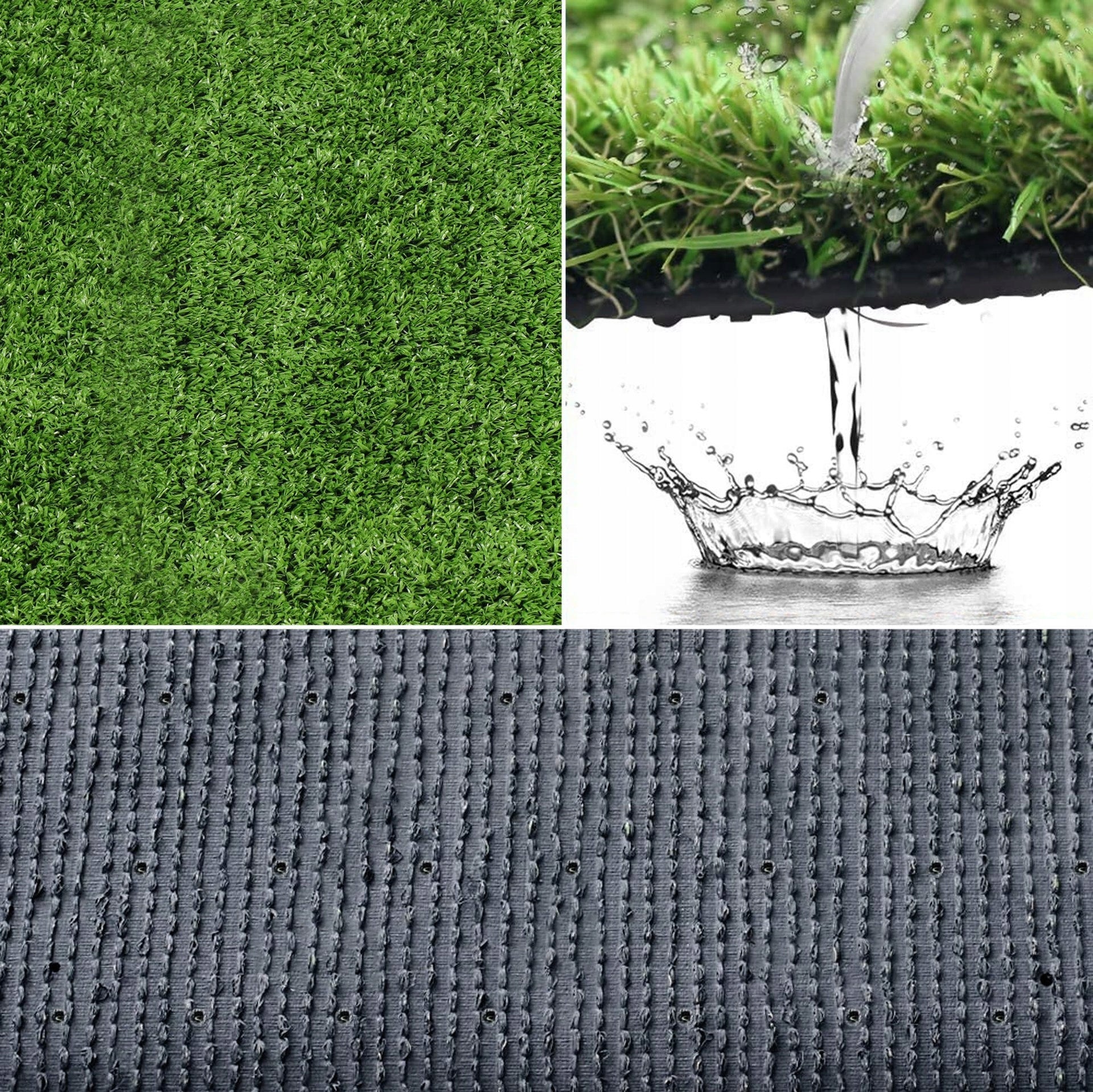 ARTIFICIAL GRASS 7mm GREEN ROLL CARPET 3m x 1mb. BALCONY TERRACE GARDEN Length 1 m