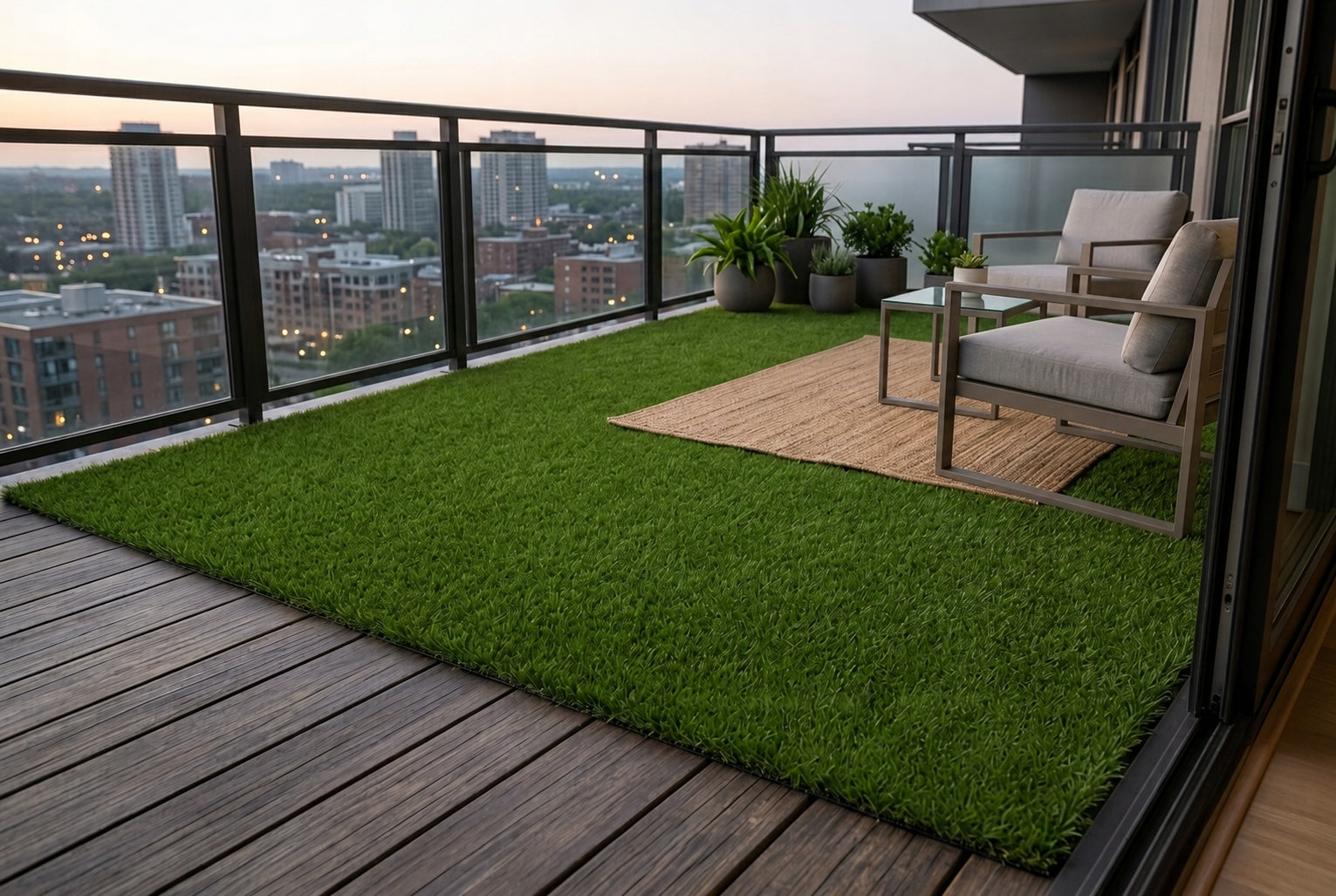 ARTIFICIAL GRASS FOR BALCONY GREEN WIDTH 1,5m TO SIZE WITH ROLL LAGUNA 18 Number of m² offered 1 m²