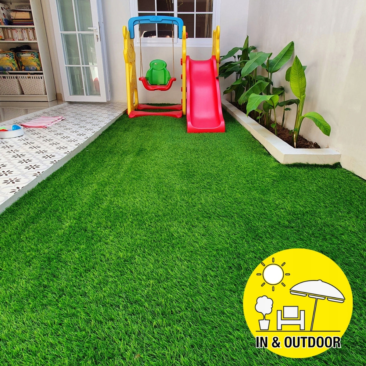 ARTIFICIAL GRASS for Balcony 4m Thick THICK Premium 5cm 50mm OEKOTEX Certificate Color green