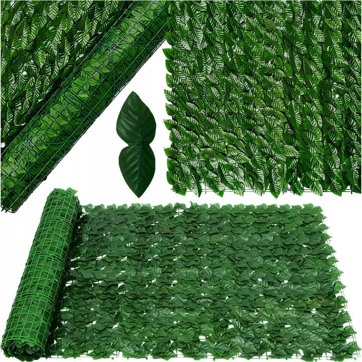 ARTIFICIAL HEDGE IVY 1,5x3m GREEN WALL BALCONY COVER MESH BANDS Color green