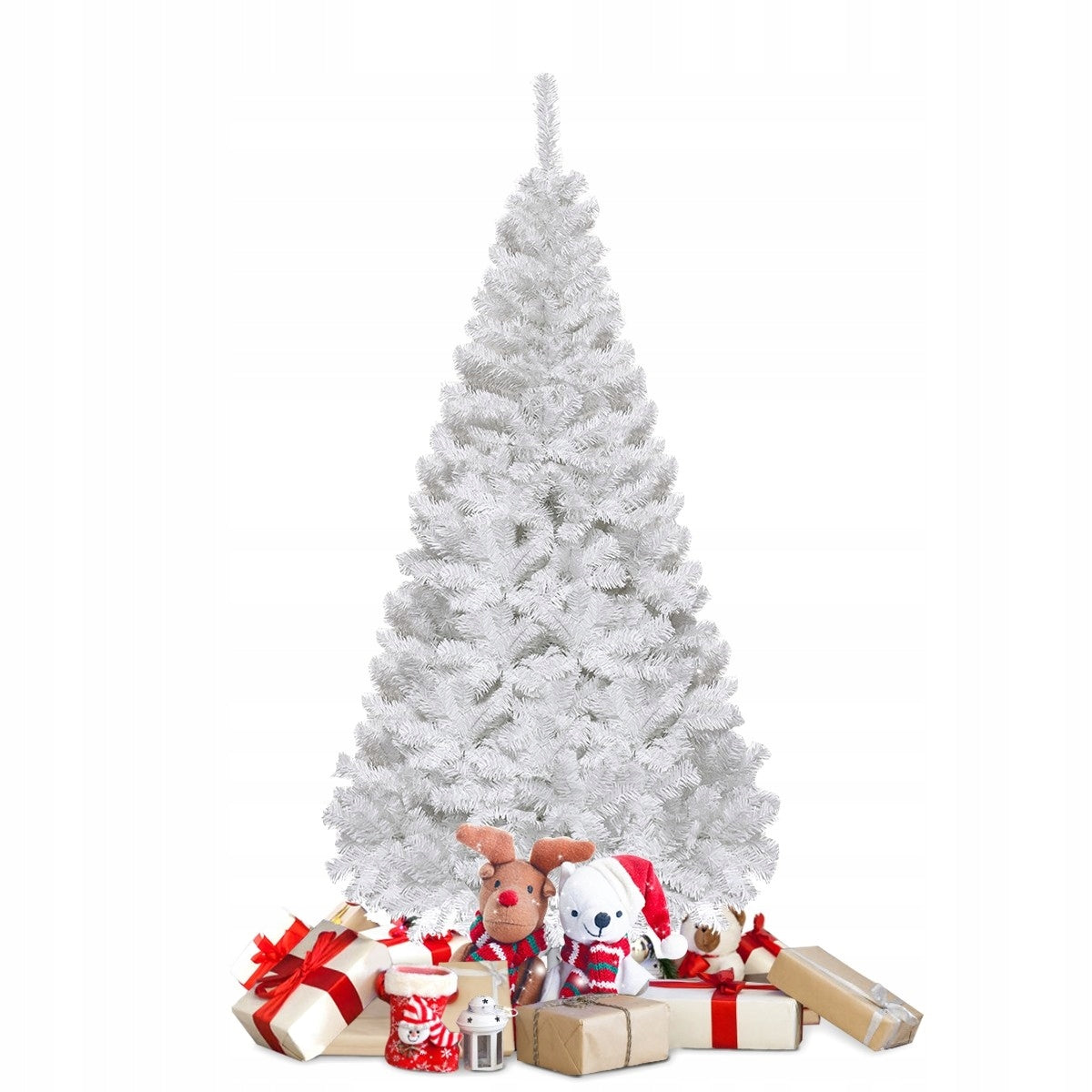 ARTIFICIAL WHITE CHRISTMAS TREE WITH STAND COSTWAY WHITE Brand Costway