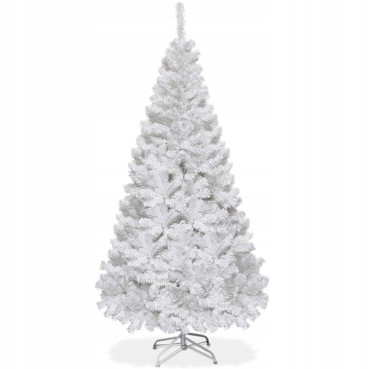 ARTIFICIAL WHITE CHRISTMAS TREE WITH STAND COSTWAY WHITE