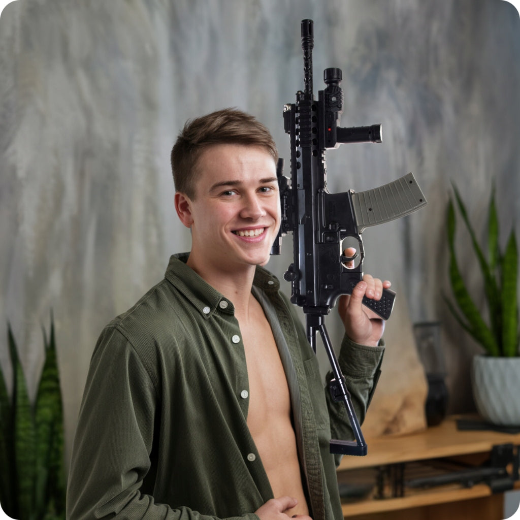 ASG Sniper Rifle on Balls 6mm with Scope and Flashlight Range 35 m Packaging status original