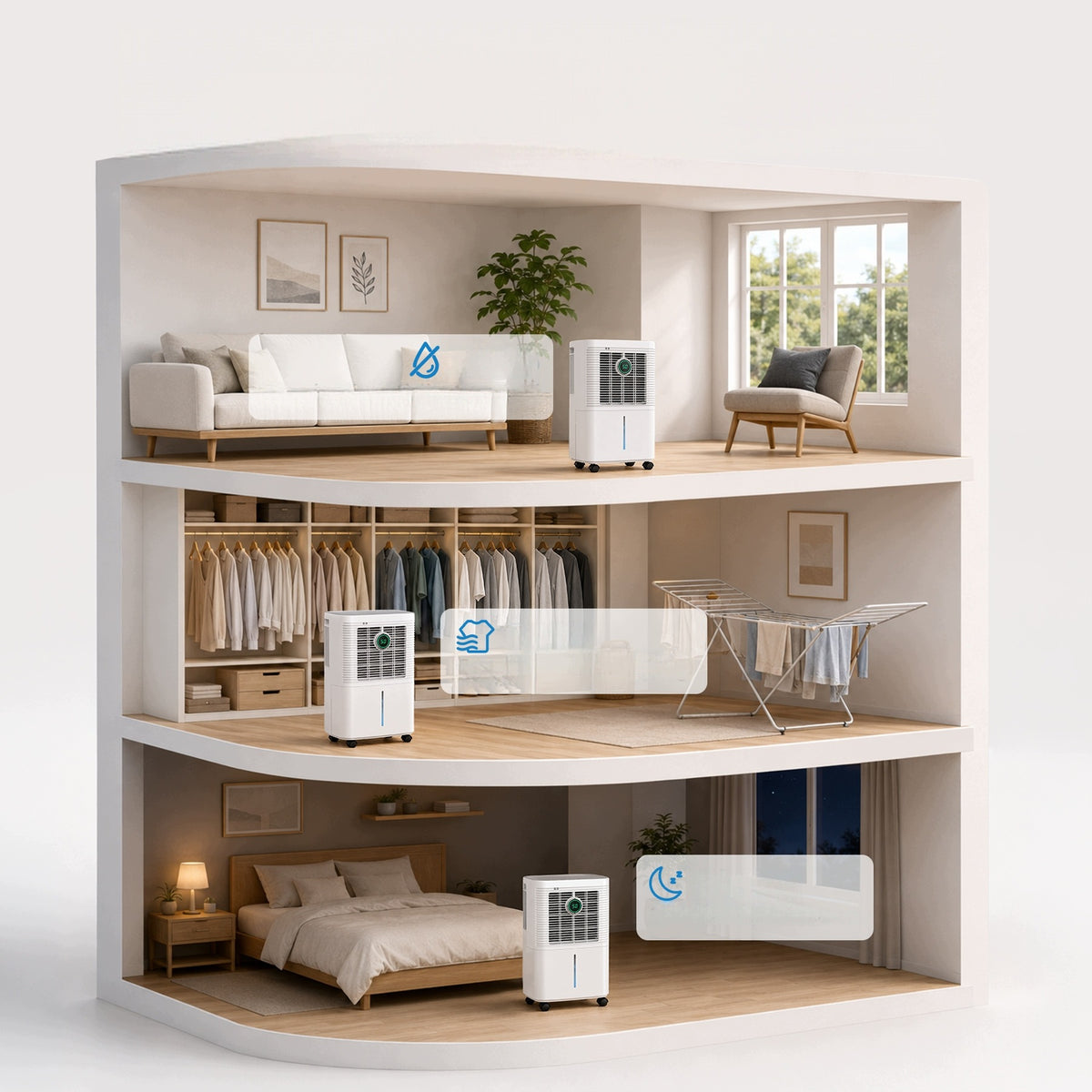 ATEROLL Dehumidifier 12L/24h 200W 35,5 dB Manufacturer code 200302015V-A1