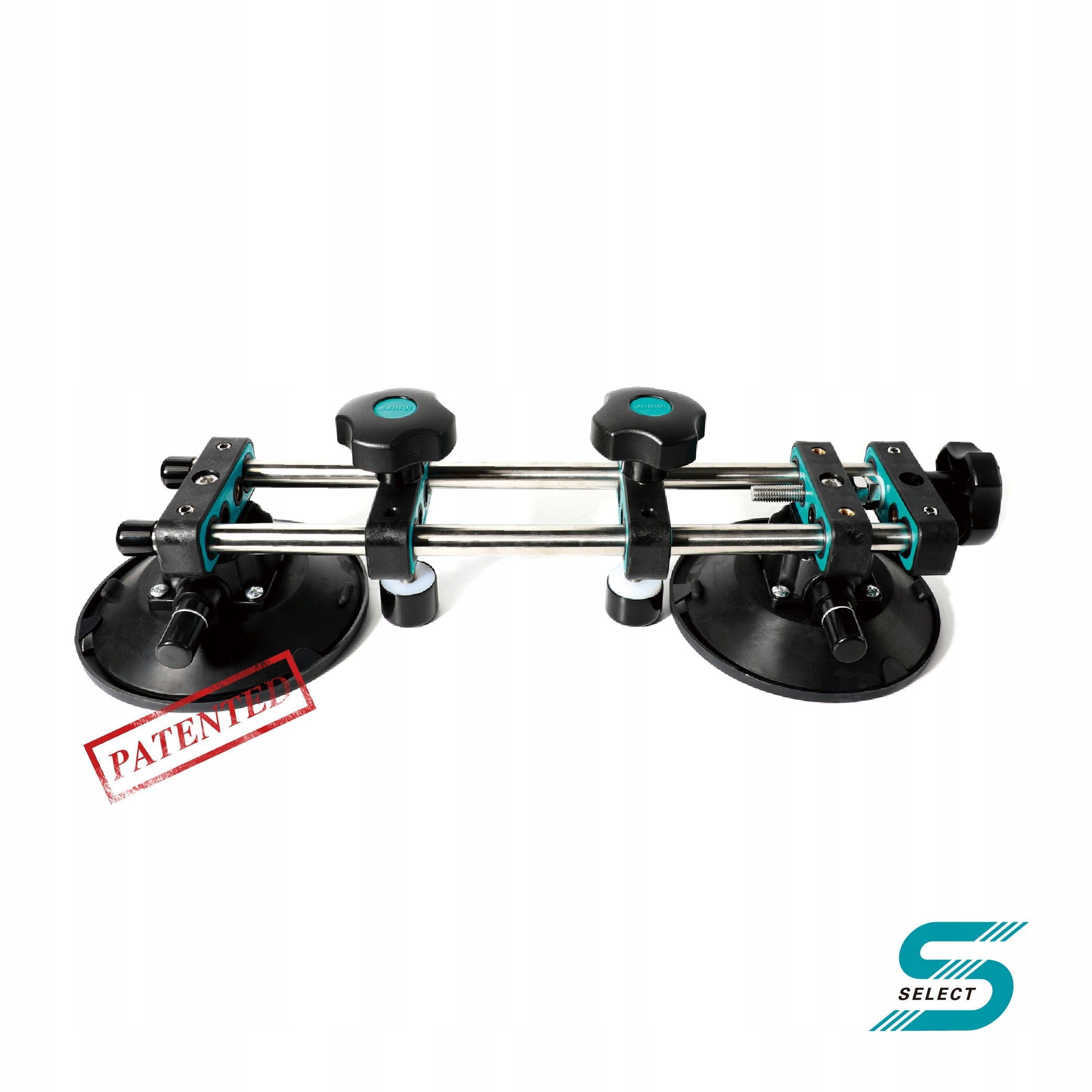 ATTACHMENT FOR GROUT WIDTH CORRECTION AND LEVELING WITH TWO SUCTION CUPS BIHUI
