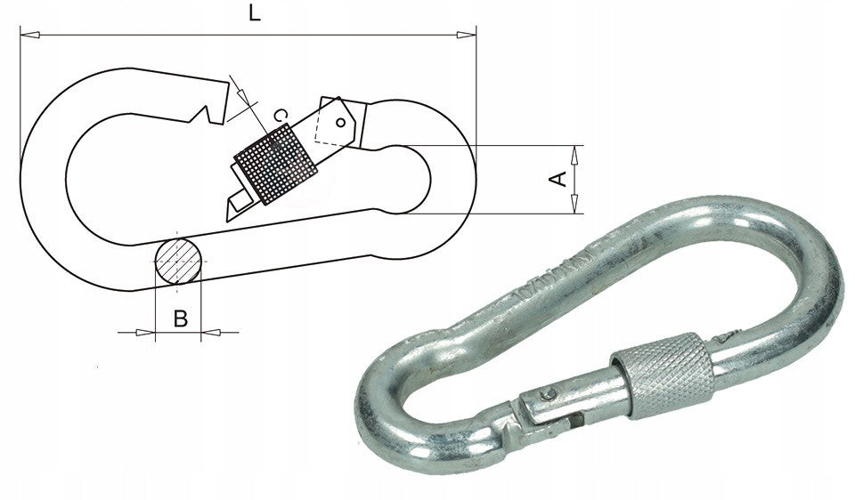 ATTACHMENT ROPE HOLDER FOR SWING HAMMOCK SET ROPE CARABINER SHACKLE EAN (GTIN) 5905902743589