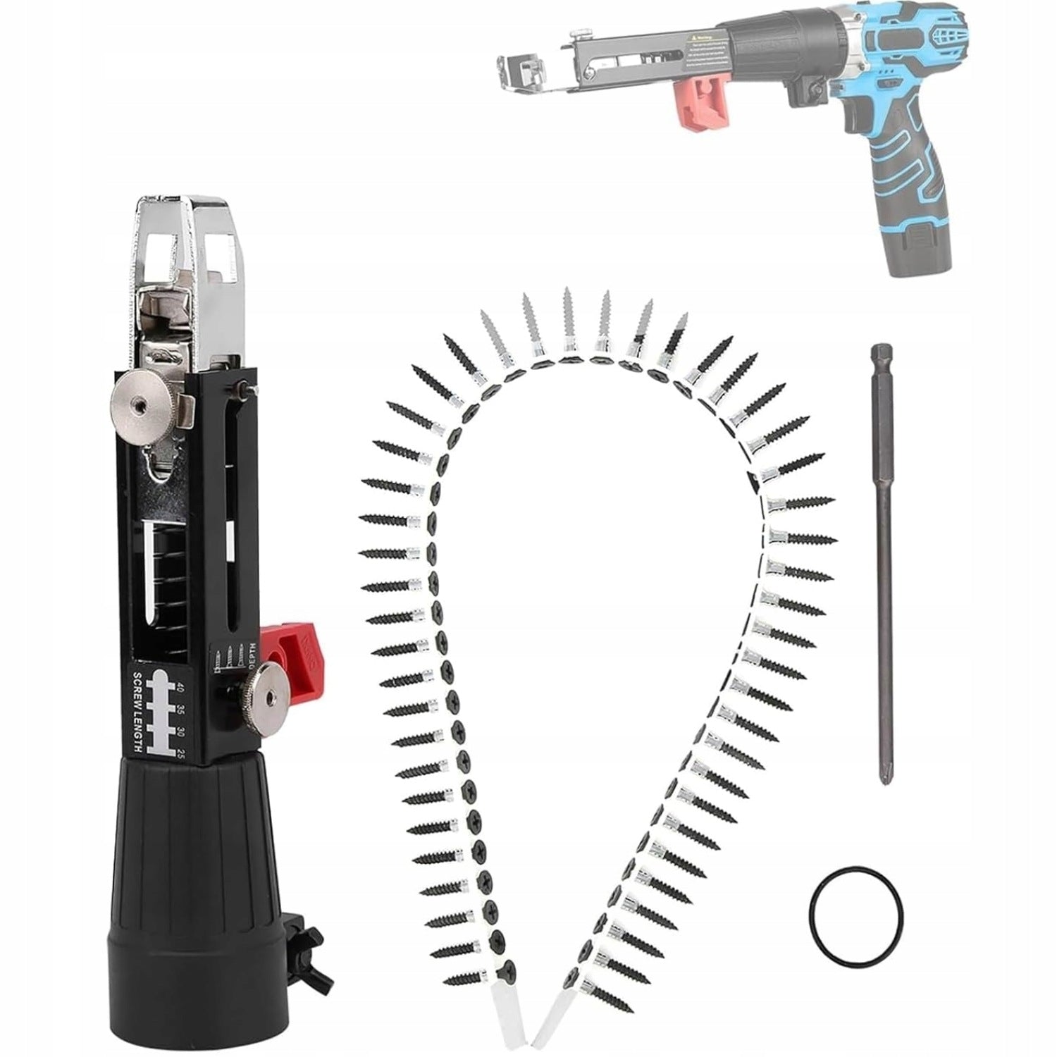 ATTACHMENT TAPE ADAPTER WITH SCREWS FOR TAPE FOR SCREWDRIVER DRILL TAPE