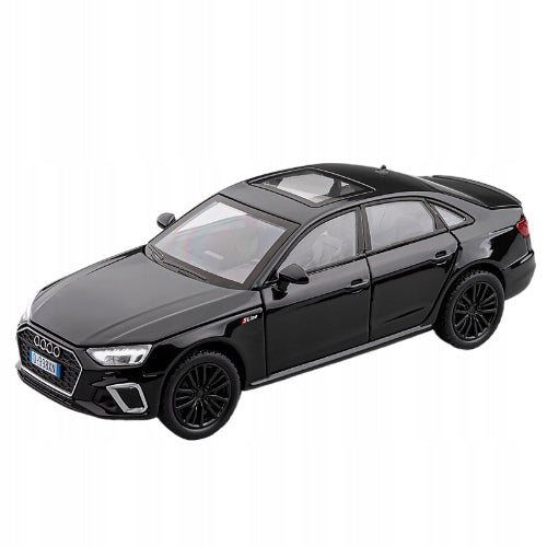 AUDI A4 METAL CAR MODEL 1:32 SOUND LIGHT BLACK GIFT
