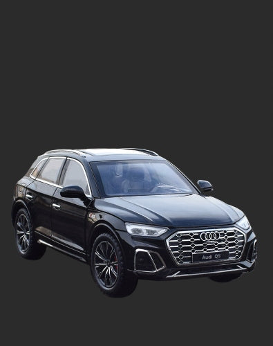 AUDI Q5 METAL CAR MODEL 1:24 SOUND LIGHT BLACK GIFT Brand Pan i Pani Gadżet