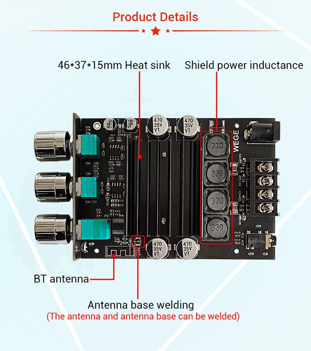 AUDIO POWER AMPLIFIER 150W 150W STEREO HIFI SOUND EQUALIZER AUX Kind other