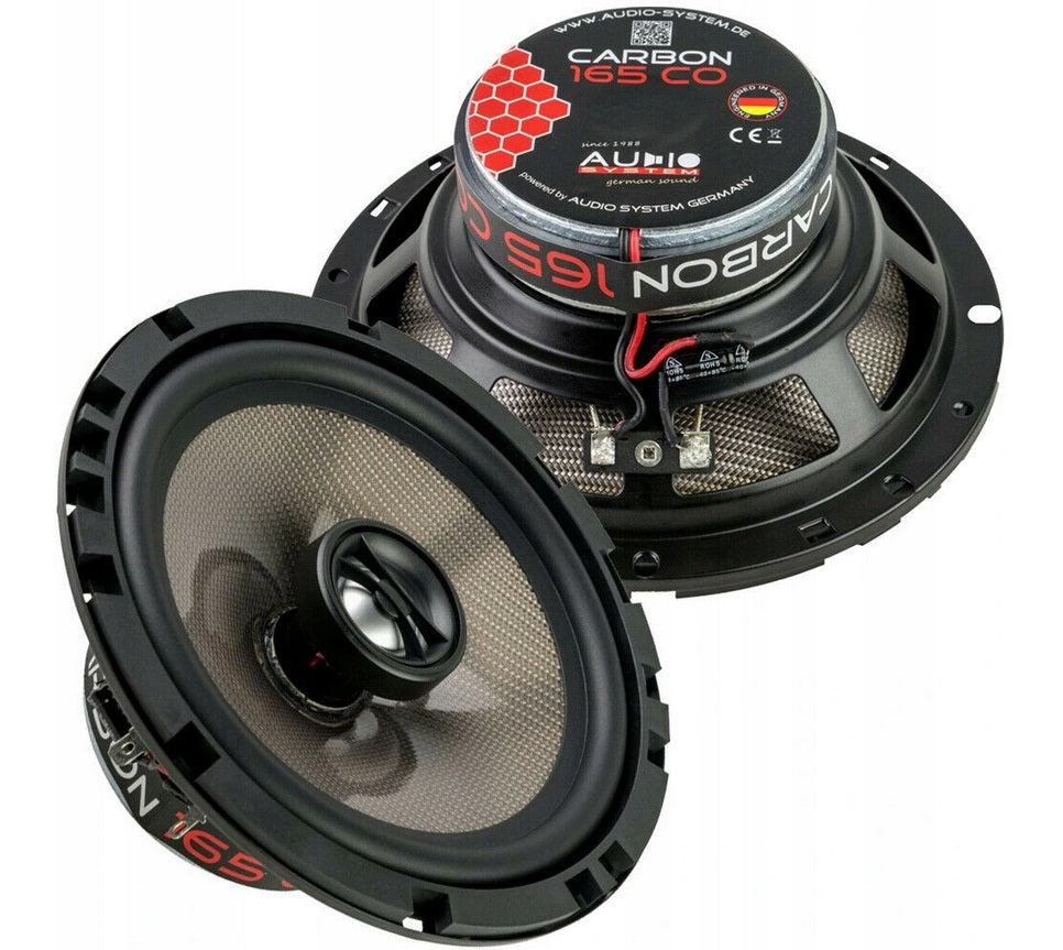 AUDIO SYSTEM CARBON 165CO COAXIAL SPEAKERS 165mm 70W RMS SET