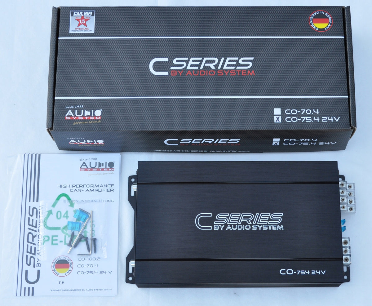 AUDIO SYSTEM CO75.4 24V 4x120W RMS EFFICIENT FOR TRUCK, 24V BUS Brand Audio System