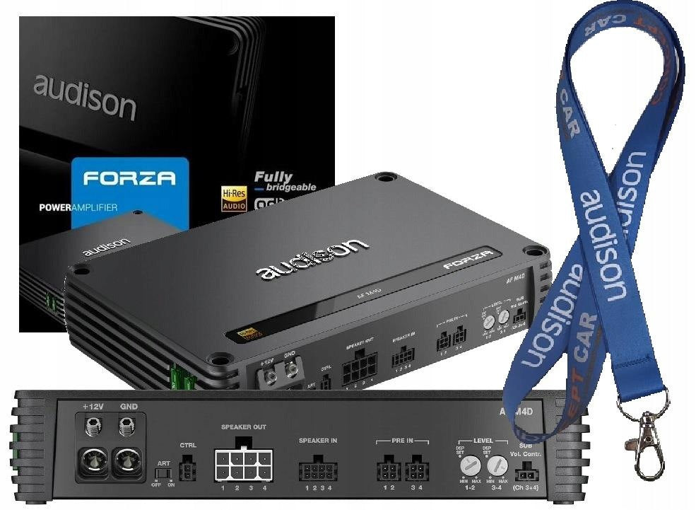 AUDISON AF M4D FORZA - 4-CHANNEL amplifier / 4x160W / 1040W + LANYARD Packaging status original