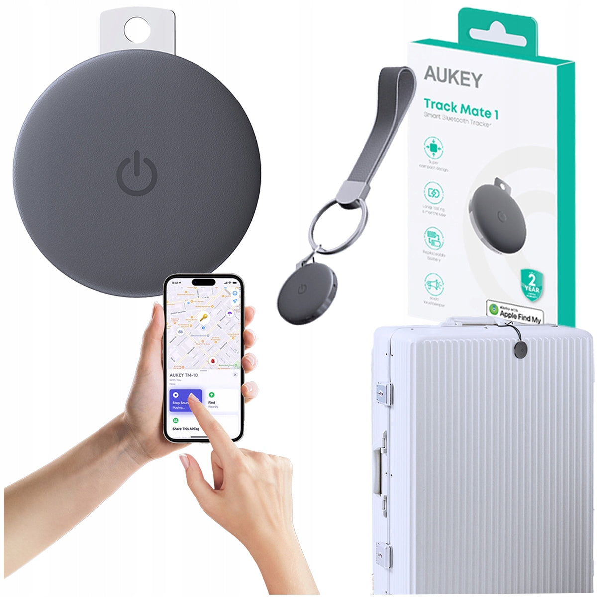 AUKEY APPLE iOS Smart Bluetooth Locator for Case Keys
