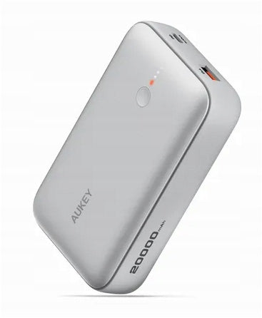 AUKEY PB-Y57 Frozen White Mini powerbank 20000mAh PD QC 3.0 USB-C 22.5W LED Batteries included yes