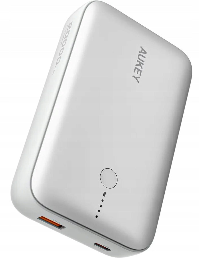 AUKEY PB-Y57 Frozen White Mini powerbank 20000mAh PD QC 3.0 USB-C 22.5W LED Packaging status original