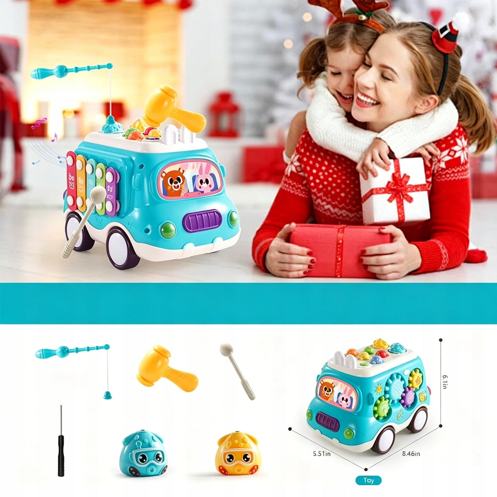 AUTO EDUCATIONAL INTERACTIVE MUSIC BUS SOUND CYMBALS FOR CHILDREN Packaging status original