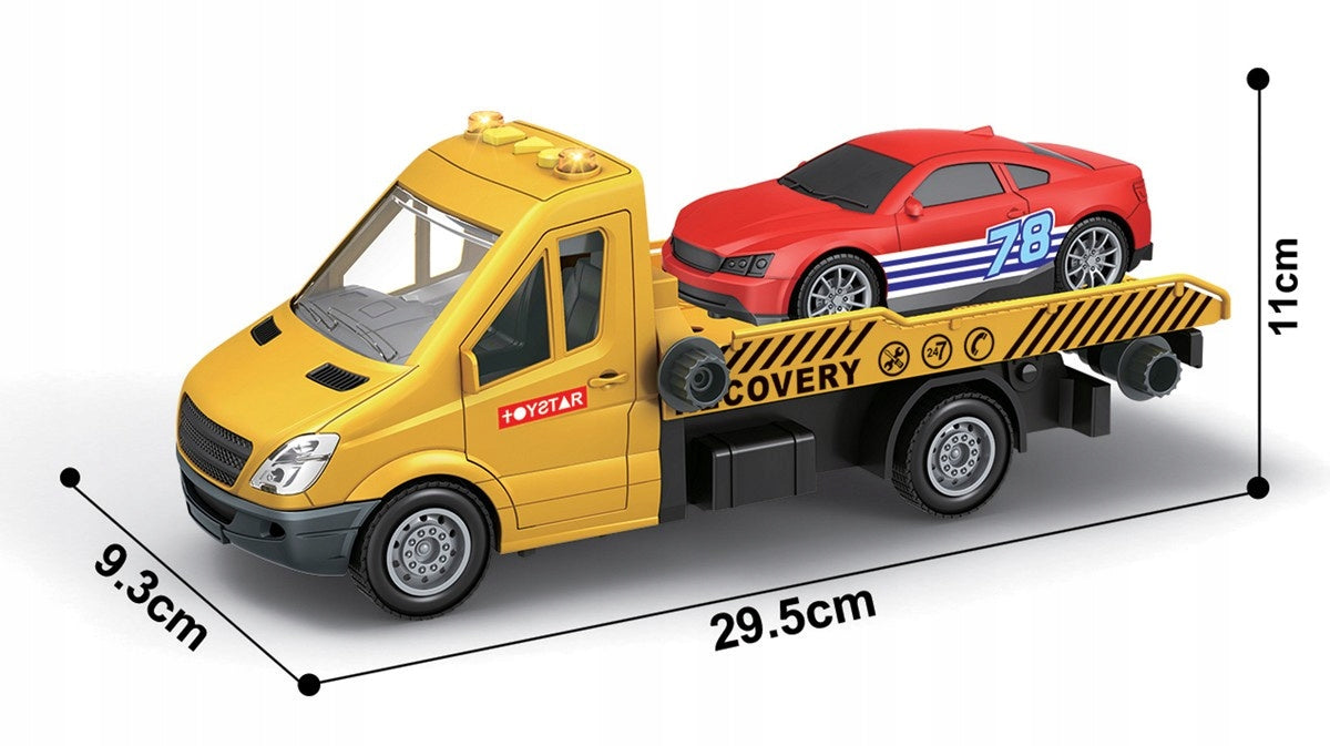 AUTO ROADSIDE ASSISTANCE CAR TOW TRUCK RUBBER WHEELS SOUND LIGHT ZAB Kid's age 3+ years