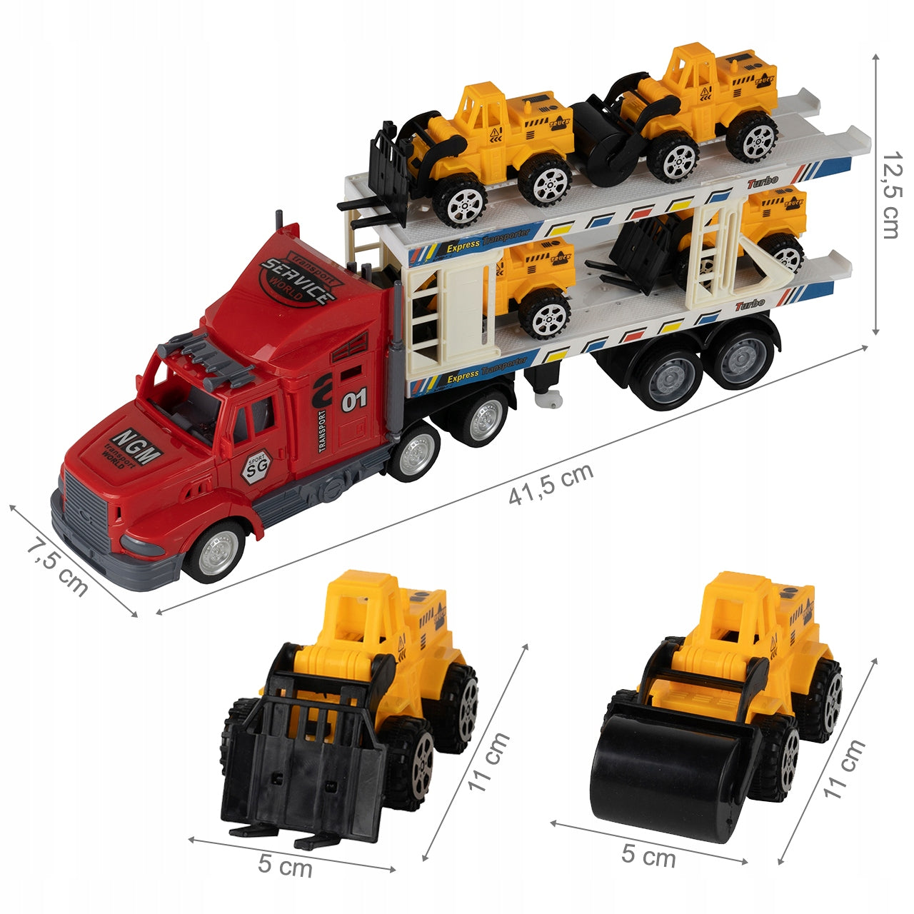 AUTO TIR TOW TRUCK REMOTE CONTROLLED ON REMOTE CONTROL CAR ROLLER Packaging status original