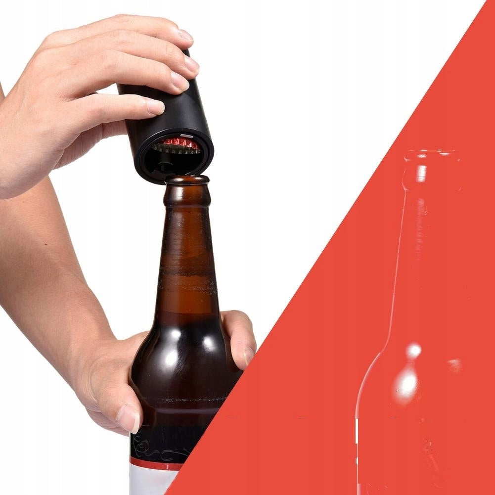 AUTOMATIC CAP BEER BOTTLE OPENER BLACK HANDY magnet EAN (GTIN) 5904665017470
