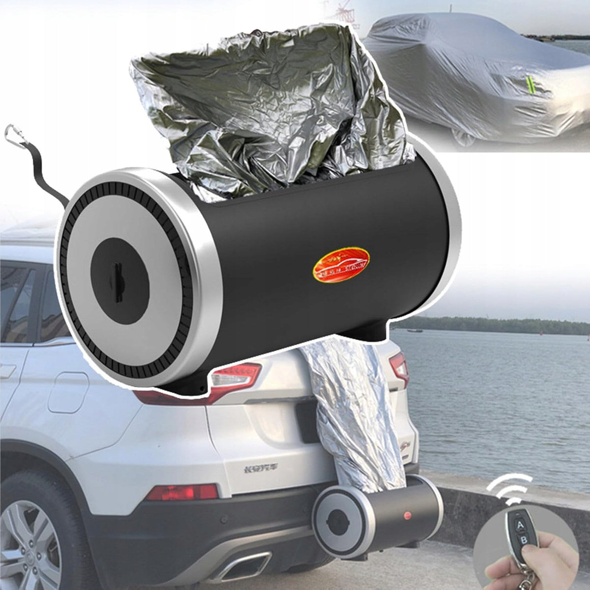 AUTOMATIC CAR COVER WITH REMOTE CONTROL UNIVERSAL WATERPROOF UV Manufacturer's catalog number RE-1436