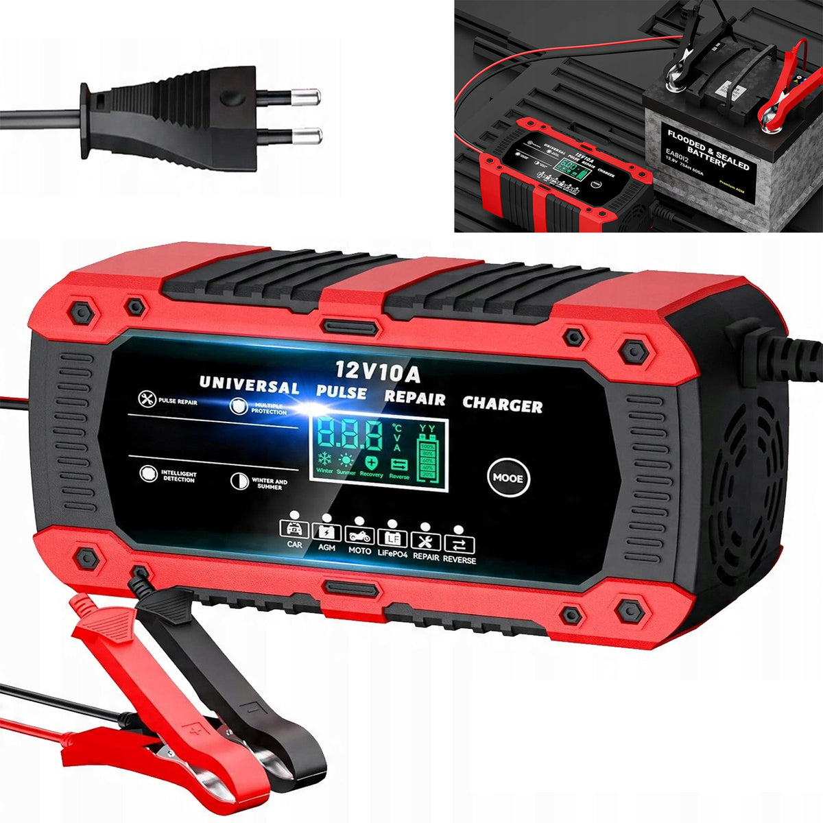 AUTOMATIC CAR RECTIFIER WITH 12V 10A BATTERY REPAIR FUNCTION
