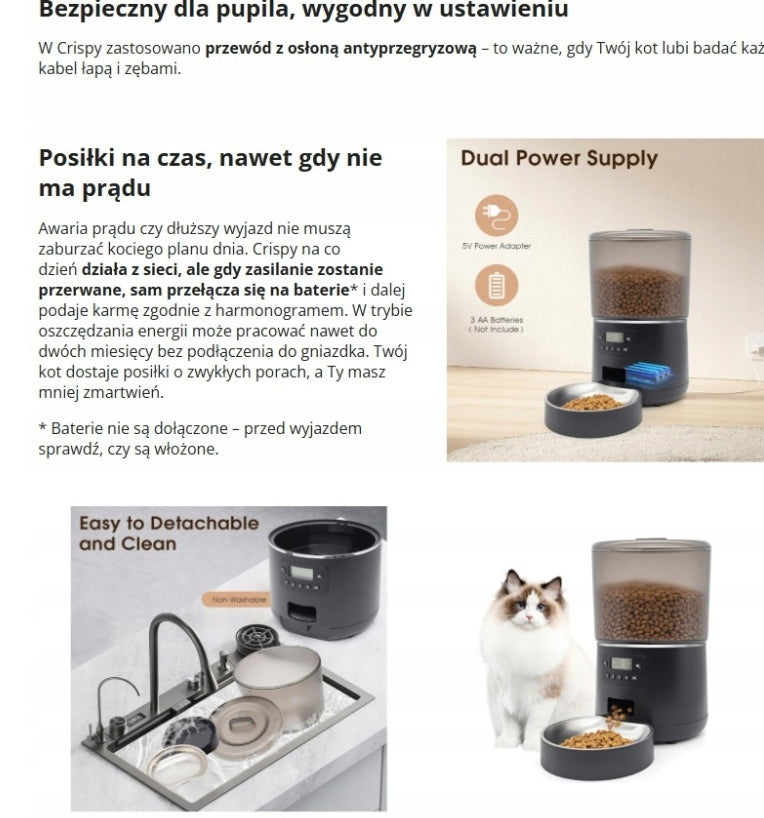AUTOMATIC CAT DOG FOOD FEEDER DISPENSER Brand Oneisall