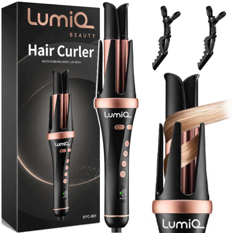 AUTOMATIC CURLING IRON FOR HAIR CERAMIC ROTATING IONIZATION ADJUSTABLE