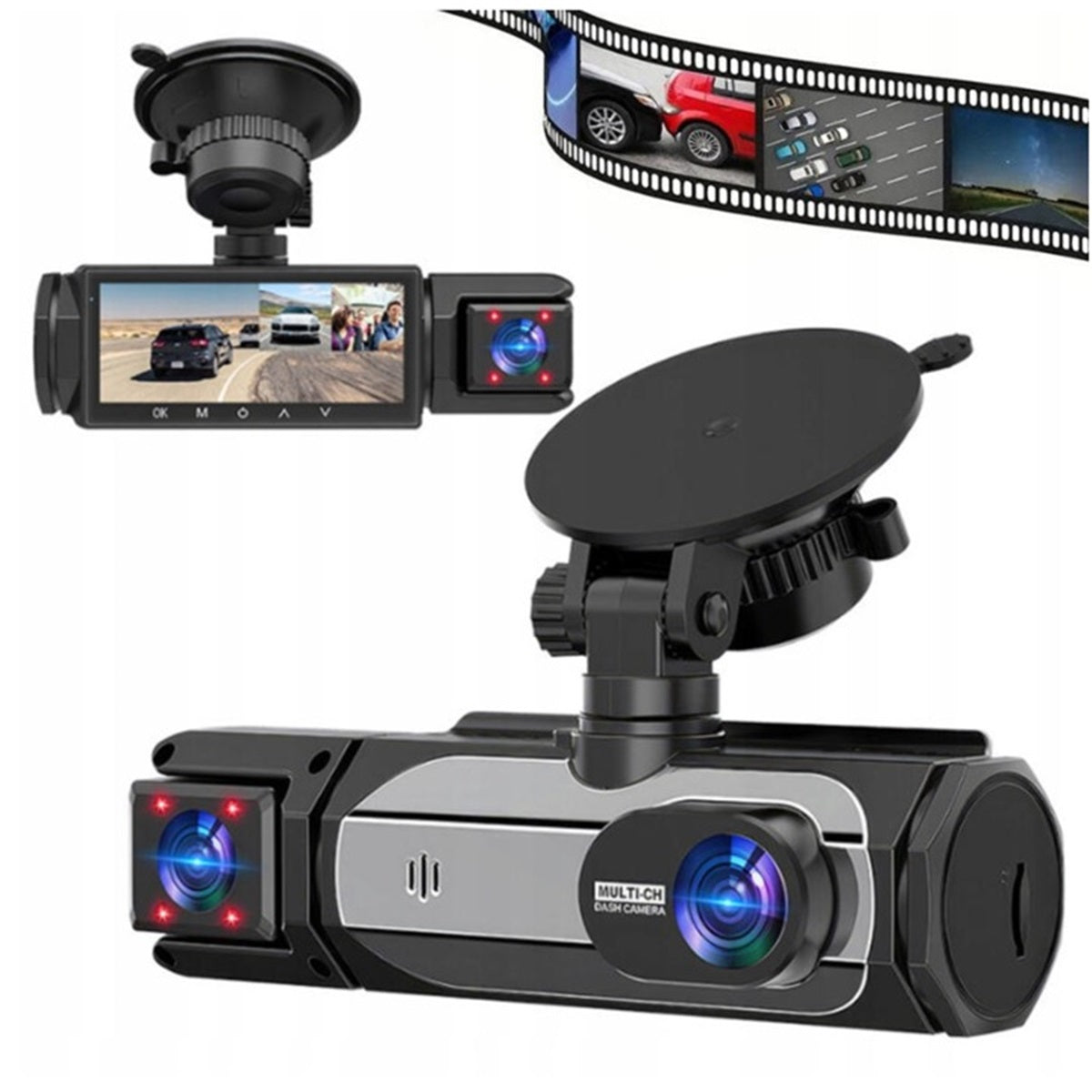 AUTOMATIC DRIVING RECORDER 1080P WIFI 3 DASH CAM CAMERAS