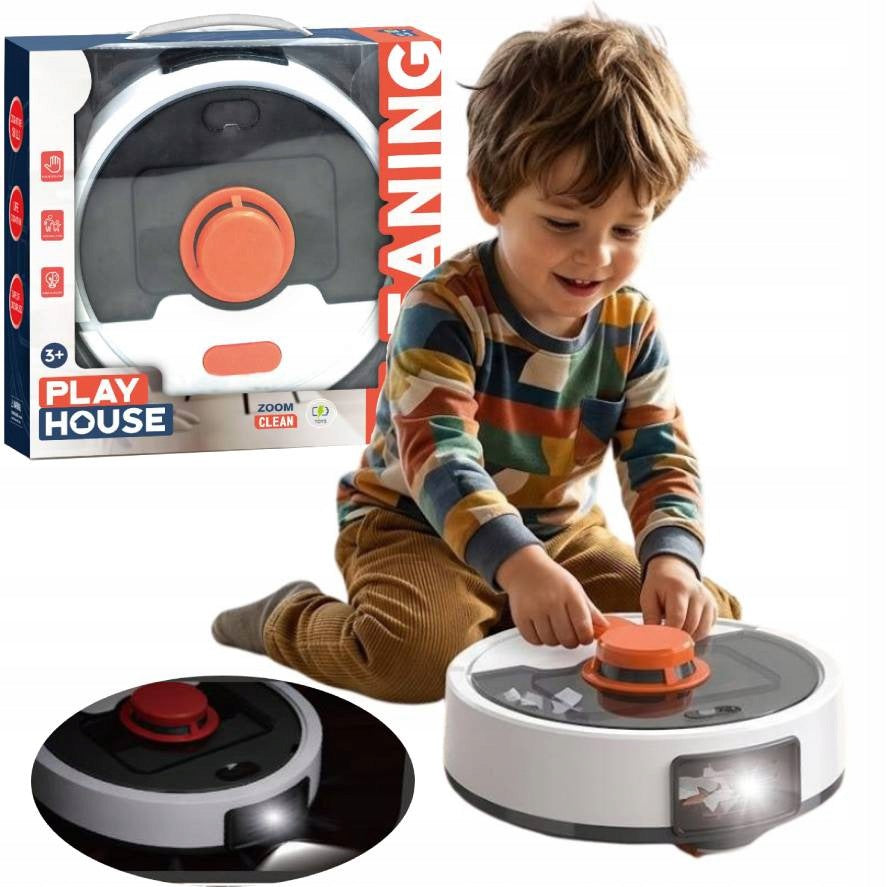 AUTOMATIC INTERACTIVE VACUUM CLEANER ROBOT CLEANING FOR CHILDREN LIGHT AGD