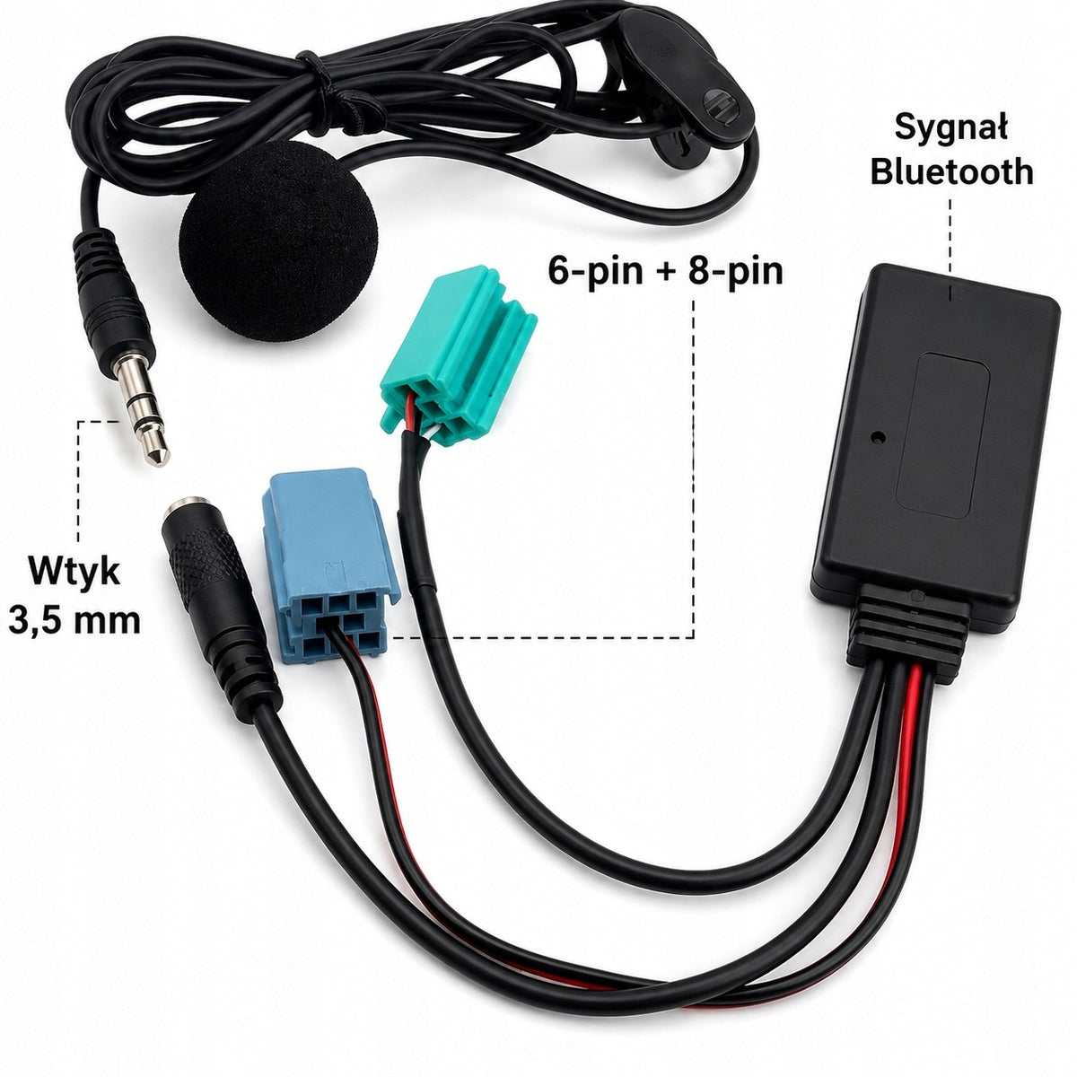 AUX adapter for Renault Scenic and Megane cars with Bluetooth and microphone Packaging status original