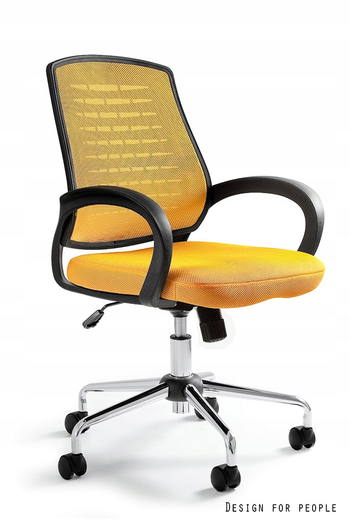 AWARD Unique black and yellow swivel armchair, for office and desk Manufacturer code W-120-10