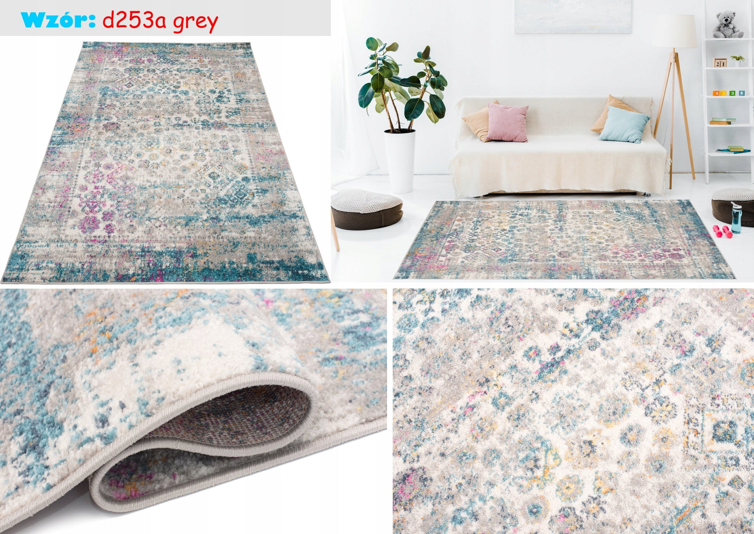 AZUR CARPET 120x170 Frieze Fashionable Modern Colorful Pastel Soft Brand Dywany Chemex