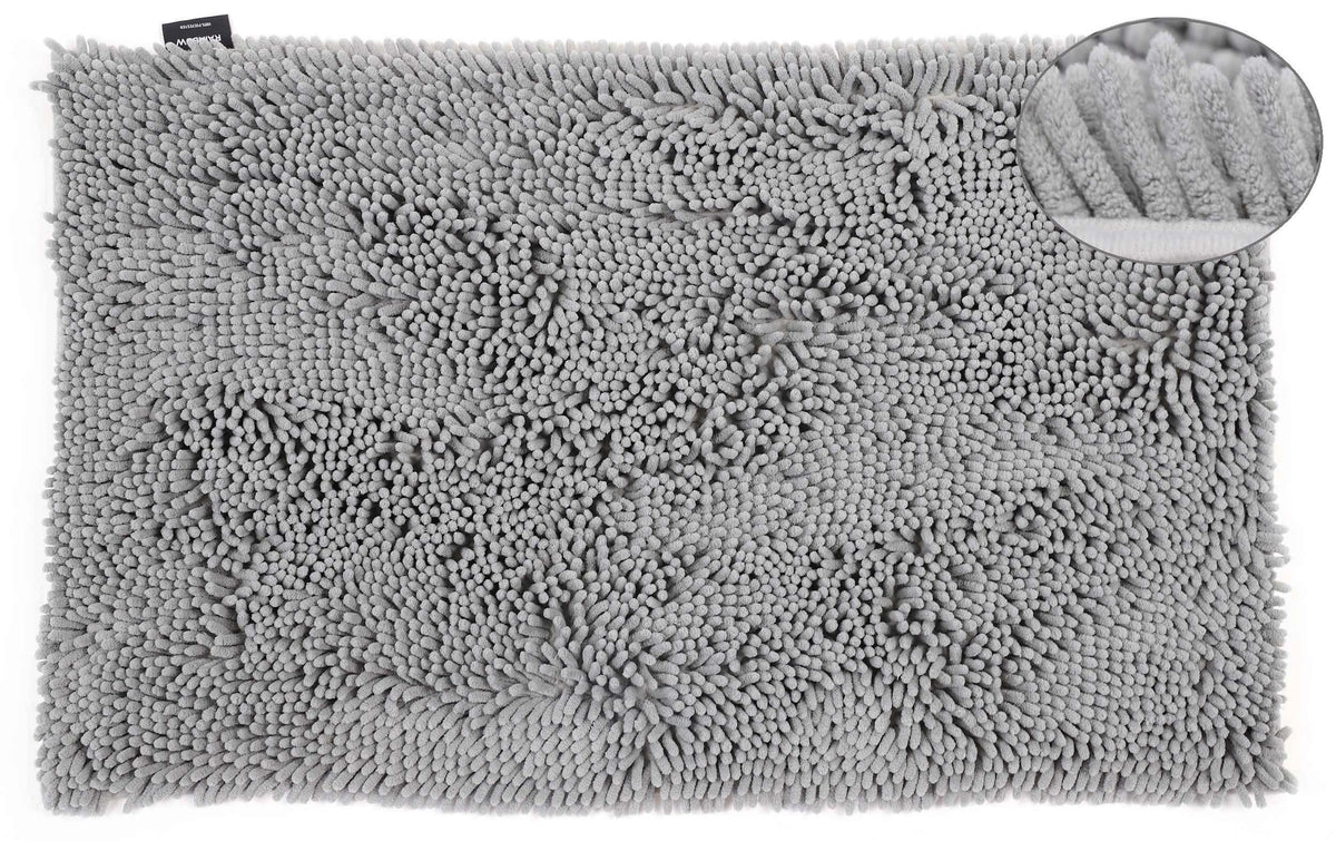 Absorbent Washable Bathroom Rug Gray Anti-Slip 50X80cm EAN (GTIN) 5904653946539