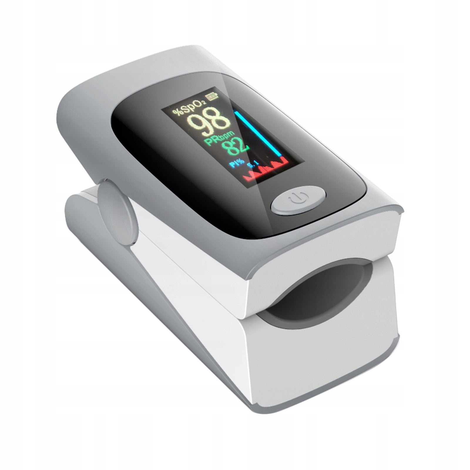 Accurate Finger Tip Oximeter Blood Oxygen SpO2 Meter Tool, Portable Gray