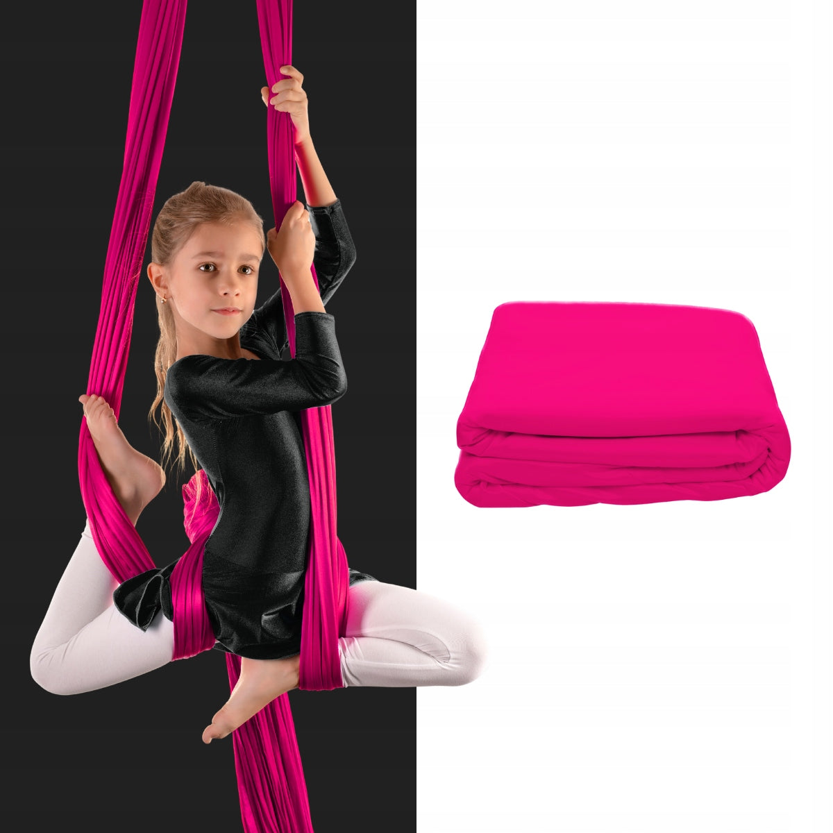 Acrobatic Sash - Aerial Silk - Pink - Electric Pink - 6m Kind hammock