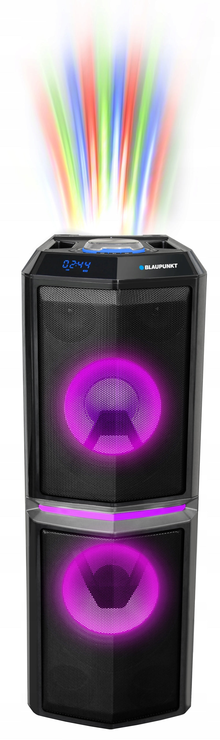 Active Column PartyBox Blaupunkt PS10DB BT USB karaoke 2x Microphone Remote Control Packaging status original