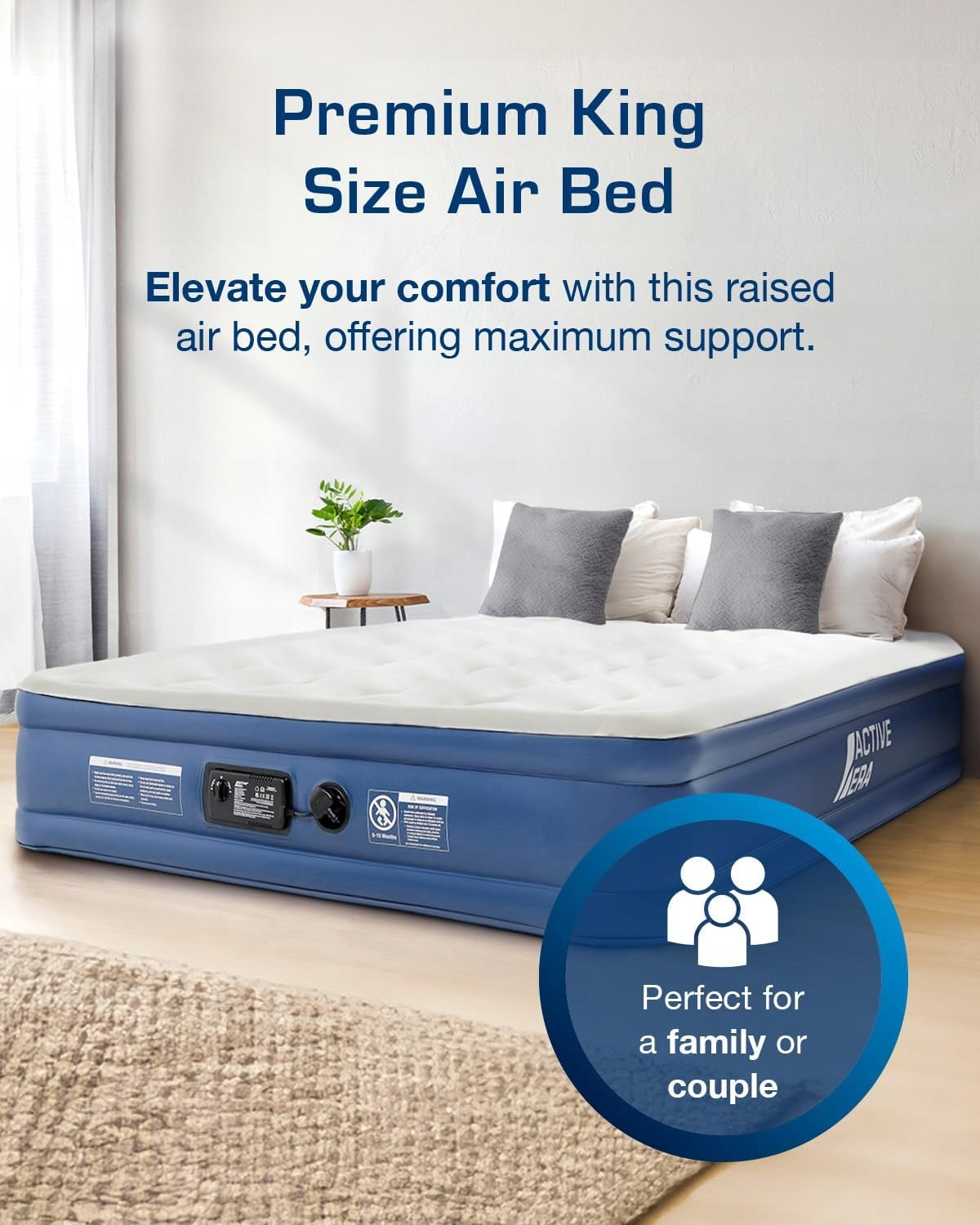 Active Era Łóżko Powietrzne King Size Comfort Lite – Szary/Granatowy Manufacturer code AB-K04