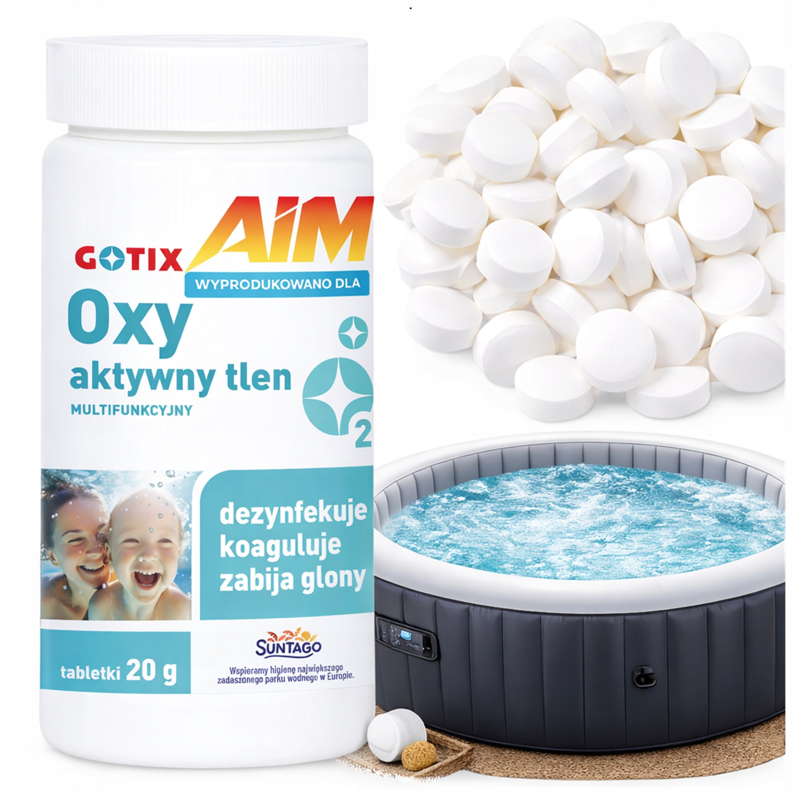 Active Oxygen for Swimming Pool Jacuzzi Tablets Pool Chemistry Multifunctional 1kg