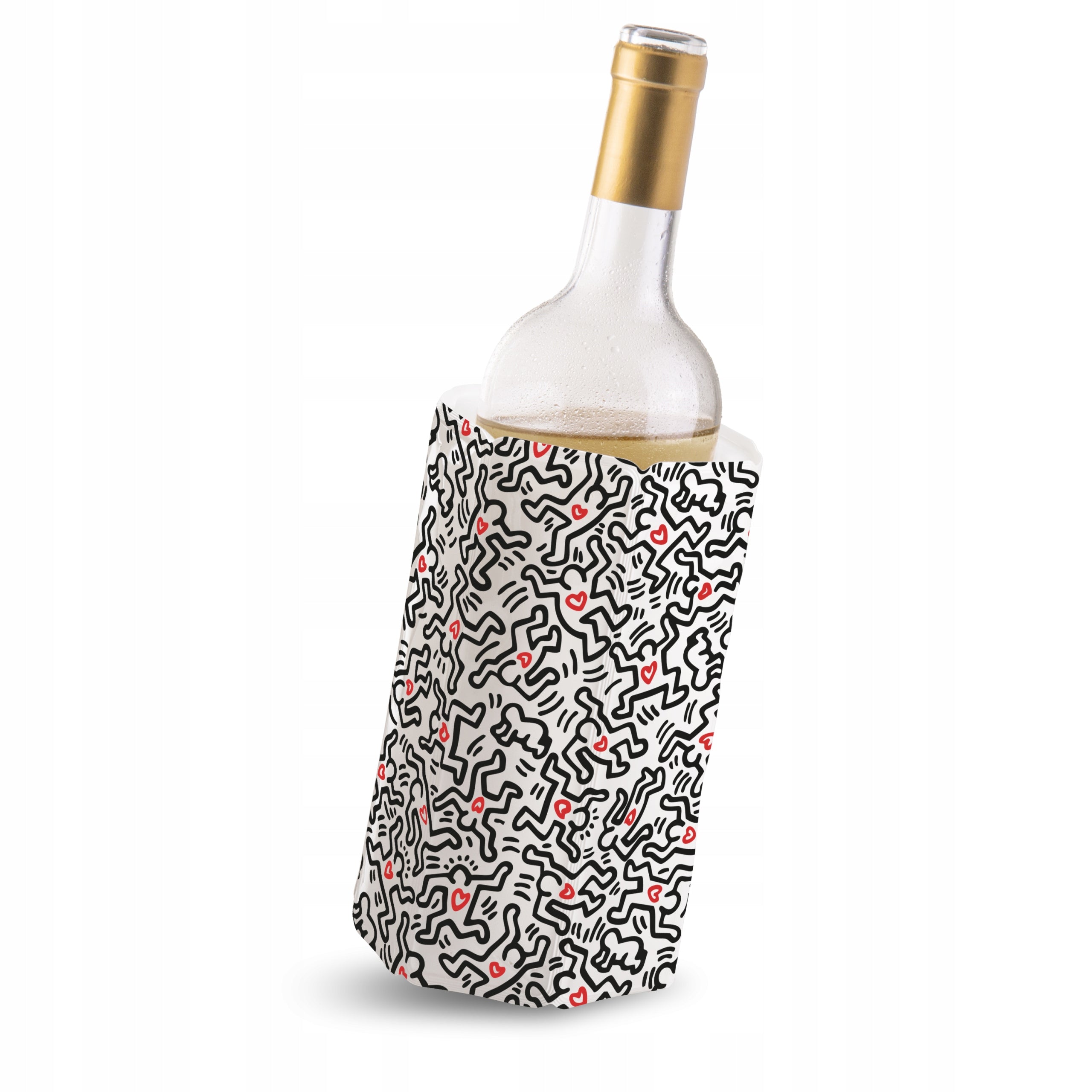 Active cooling sleeve for wine VACU VIN Keith Haring