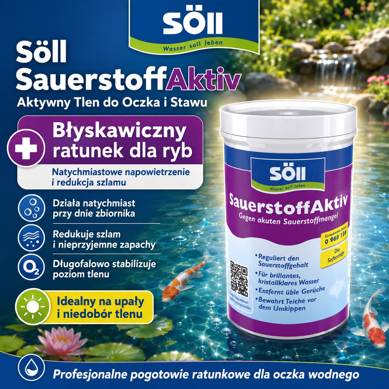 Active oxygen Söll SauerstoffAktiv 10 kg for pond per 100.000l of water Packaging status original