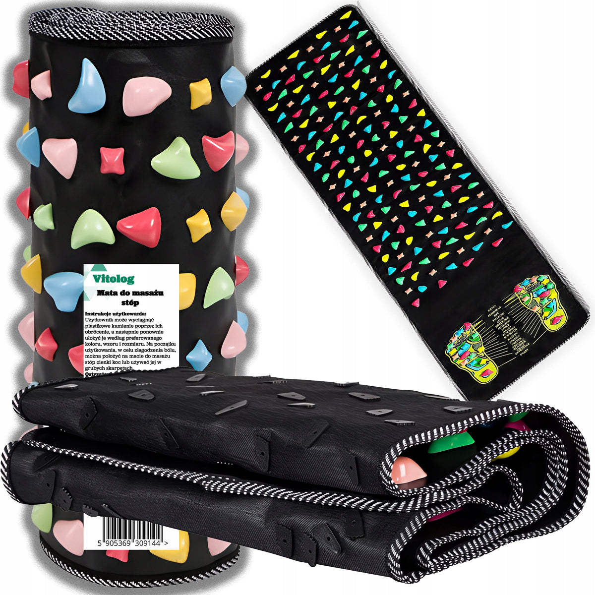 Acupressure Massage Mat with Spikes Foot Massager Acupressure Fakirki