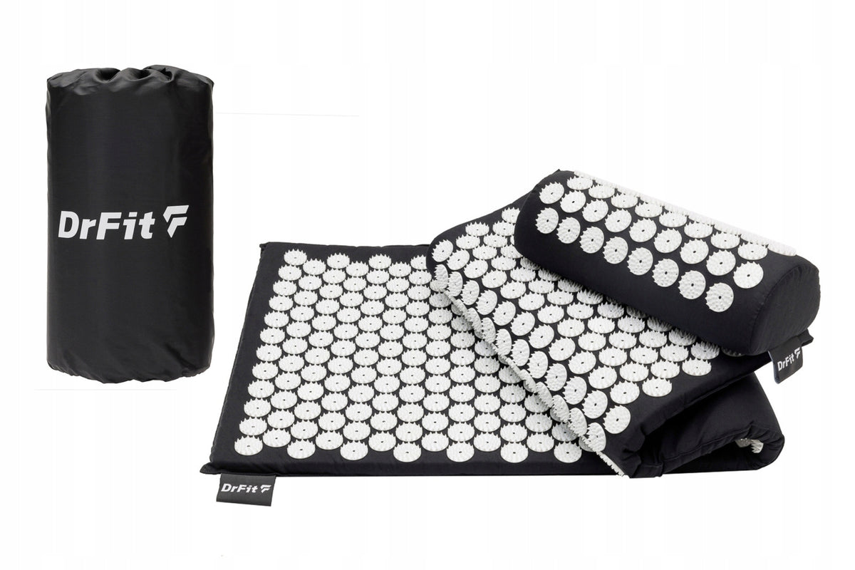 Acupressure Mat with Spikes Set with Health Massage Pillow DrFit Packaging status original